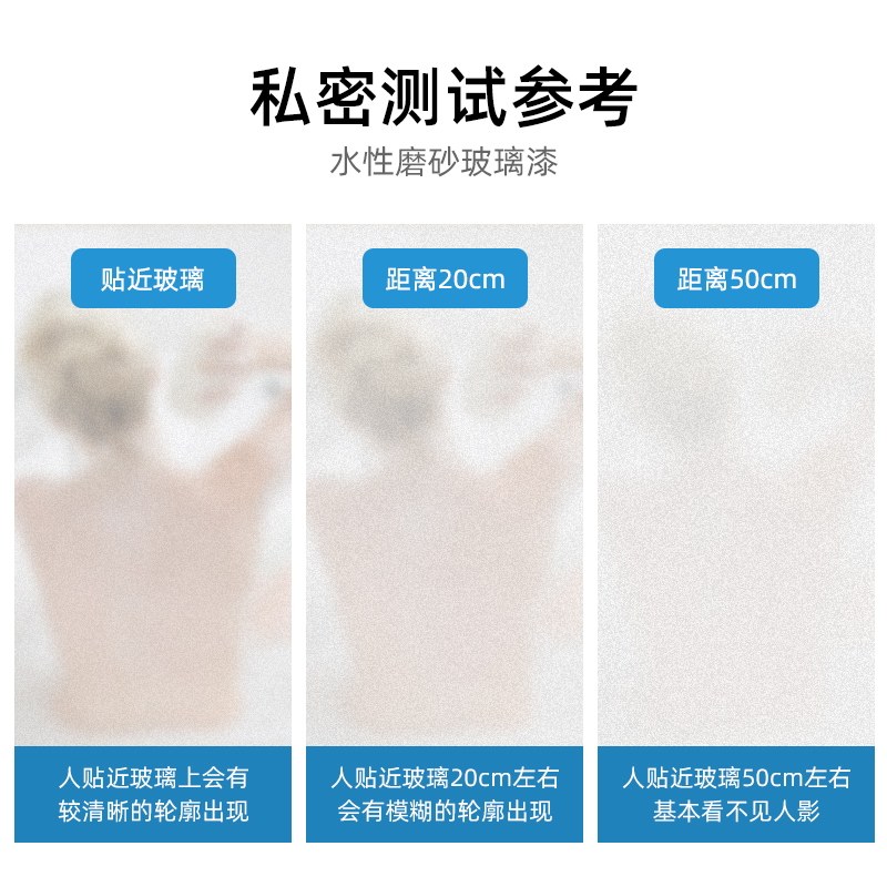 玻璃漆水性玻璃改色漆卫生间门窗遮光磨砂漆耐磨防水半透明磨砂