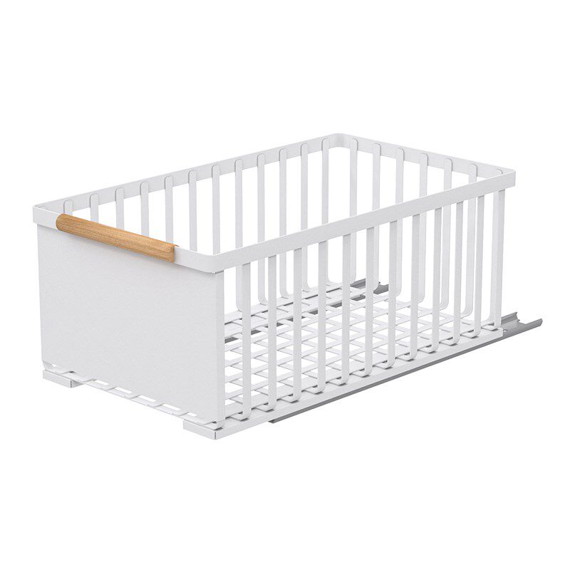 调料置物架抽拉式轨道收纳盒橱柜拉篮单层自带滑轨厨房抽屉置物架