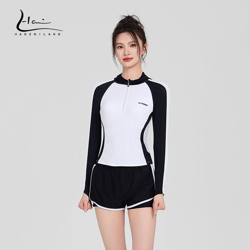 分体泳衣女长袖长裤2025新款冲浪服防晒海边浮潜泳装水母衣潜水服