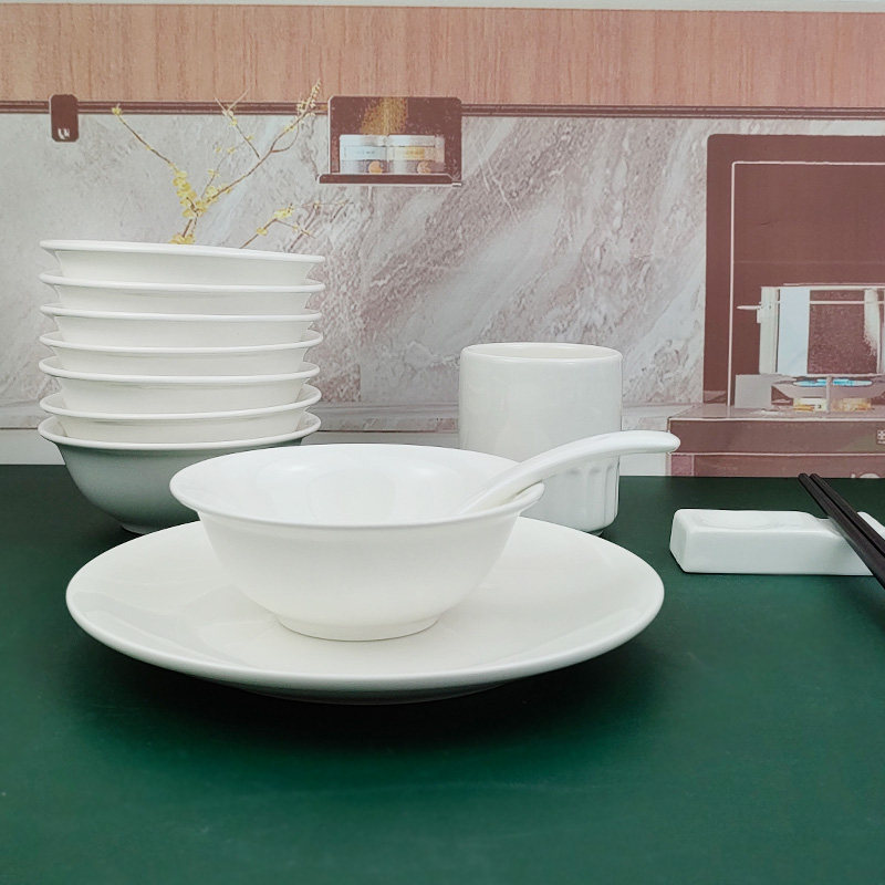 酒店专用餐具碗碟k翅碗饭店专用小碗摆台中式早饭厅小汤碗商用白