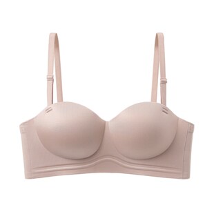 反重力无肩带上托防下垂塑形半杯小胸显大L聚拢文胸外扩收副乳内