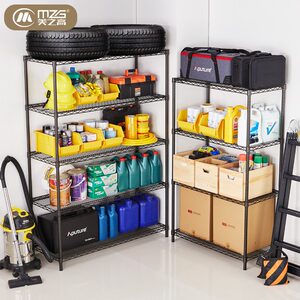 美之高货架置物架多层仓储商用仓库家用重型储物柜非角钢木可拆卸