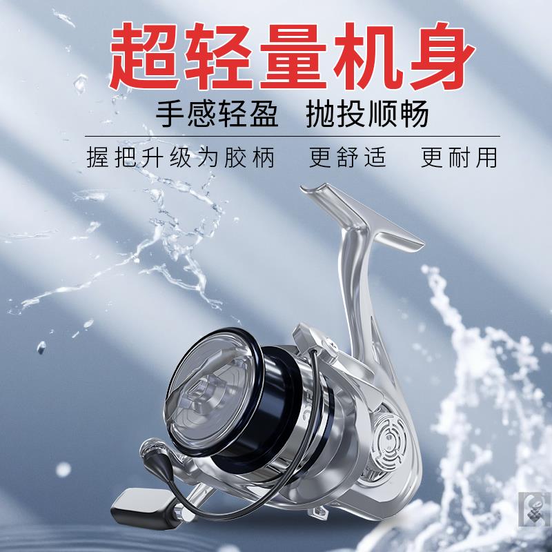 F翘KC斯塔迪克纺钓车轮金属淡投海水通用超远嘴鲈斯塔鱼渔轮鱼渔