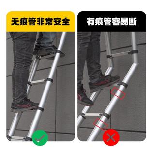 家金加无痕直厚梯携单面折叠人字梯升降合工程梯家用梯 便铝2022款