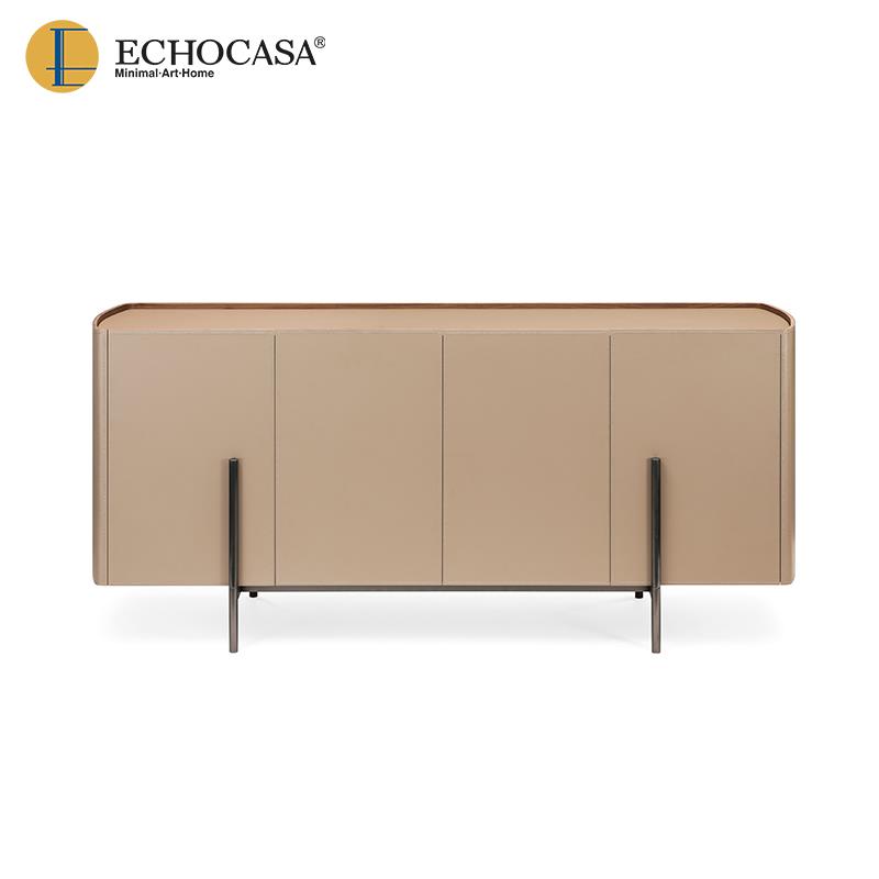 Echocasa 设计师款轻奢高级感马鞍皮客厅家用餐边柜靠墙储物柜
