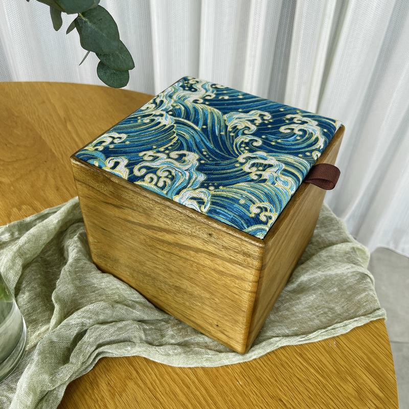 素匠己木收纳箱茶叶金丝楠实木宠物瓷罐用骨灰盒定制专用链接