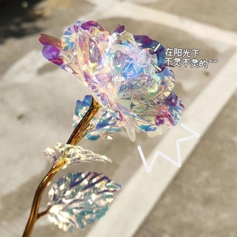 七彩永生花玫瑰花变幻金箔星空玫瑰花浪漫永恒情侣七夕情人节