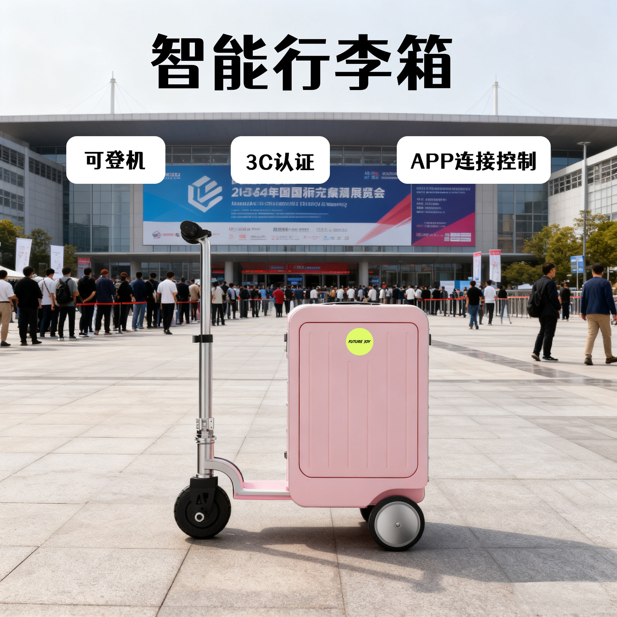 凤九智能20寸可骑行登机行李箱