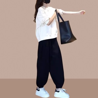 秋装搭配一整套时尚小个子穿搭秋季新款女装套装胖mm洋气时髦两件