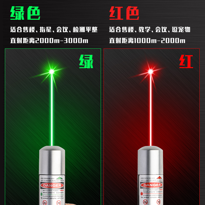 激光笔手电筒镭射灯绿光极光沙盘售楼处射笔灯笔耐用指示笔红外线
