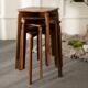 北美黑胡桃木实木高凳家用可叠放客厅原木色餐桌凳带铜脚不带铜脚