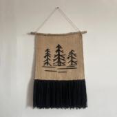 北欧挂毯手工编织黄麻棉绳民宿床头文艺复古流苏背景布装 饰挂布