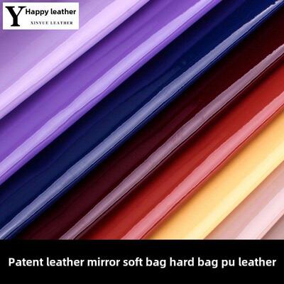 镜子软包皮革织物沙发游乐园漆皮硬包防水光泽Pu皮革人造皮革DIY