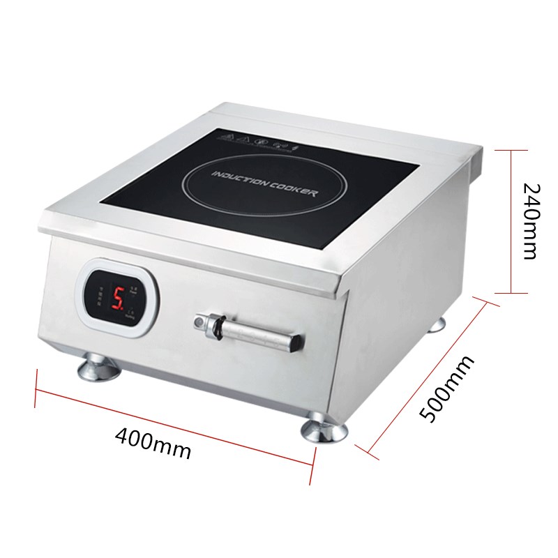 鉴业商用电磁炉5000W凹面大功率食堂饭店电炒炉5KW380V商业电磁炉