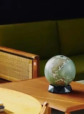 大理石底座】宏微地球仪25cm轻奢手工摆件书房客厅玄关开业贺礼品