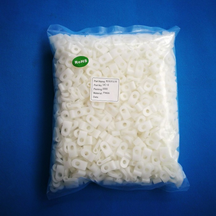 新料加厚5.2 R型线夹线卡孔4.8mm型电源线扣固定夹 UC-0.51000只