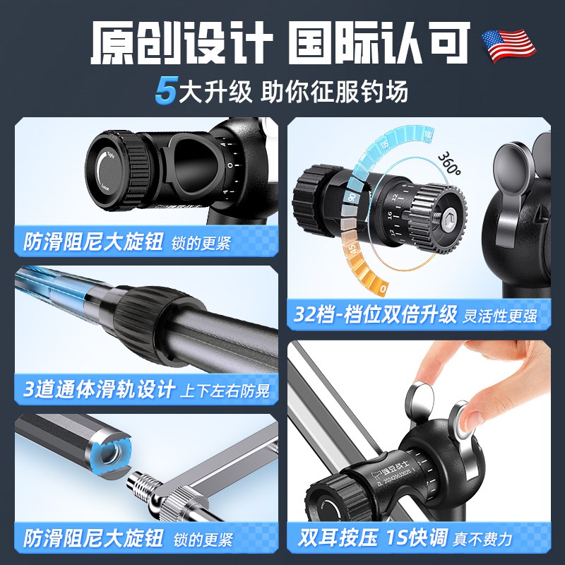渔之源钓鱼伞钓伞钓鱼雨伞2025新款户外露营遮阳伞便携式