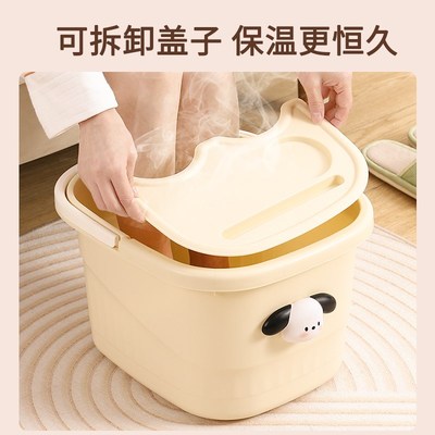 泡脚桶家用过小腿高深桶过膝无加热洗脚桶养生足浴盆足浴桶带轮子