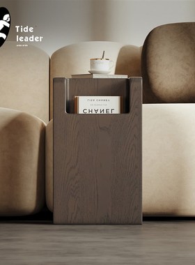 Tide lede极简意式白蜡木型边几小茶几沙发边柜角几