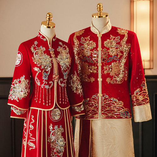 秀禾服新娘2023年新款中式结婚礼服汉服嫁衣龙凤褂敬酒服秀和套装