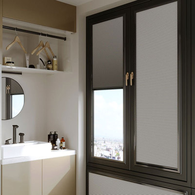 曼莎诺内开百叶窗帘厨房浴室嵌入式遮光隔热帘内倒窗内嵌式蜂巢帘