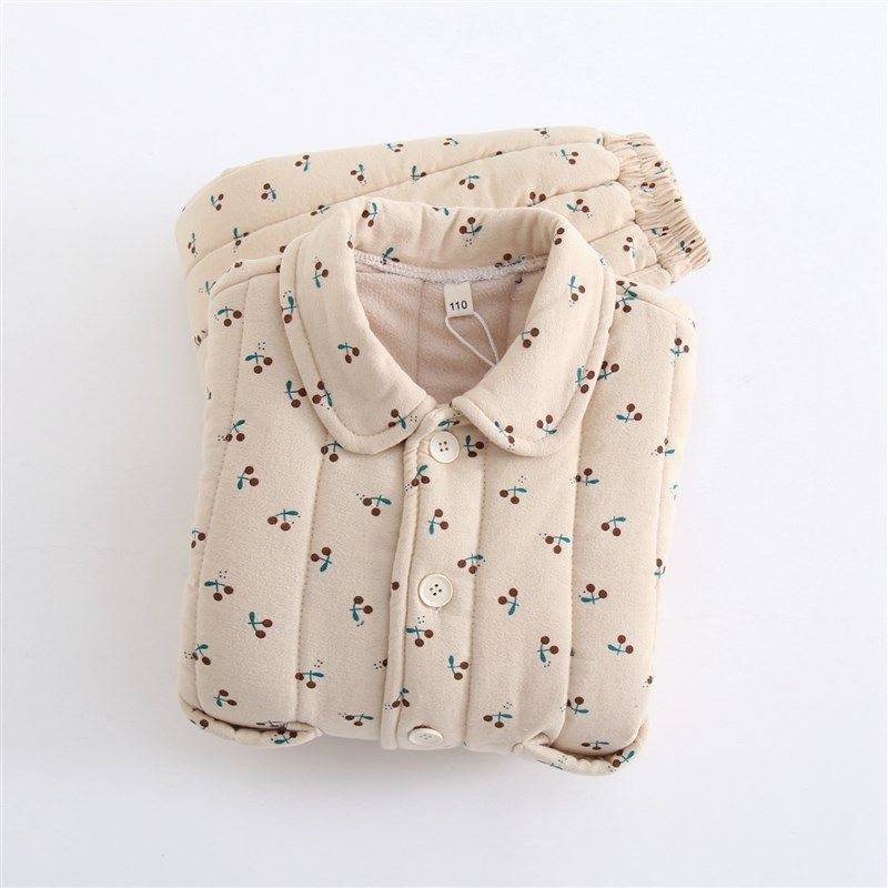 冬季宝宝三层女孩加厚保暖纯棉女童棉服中大童家居服套装儿童睡衣,童装/婴儿装/亲子装,家居服套装,淘宝优惠券,粉丝福利购,淘宝优惠卷