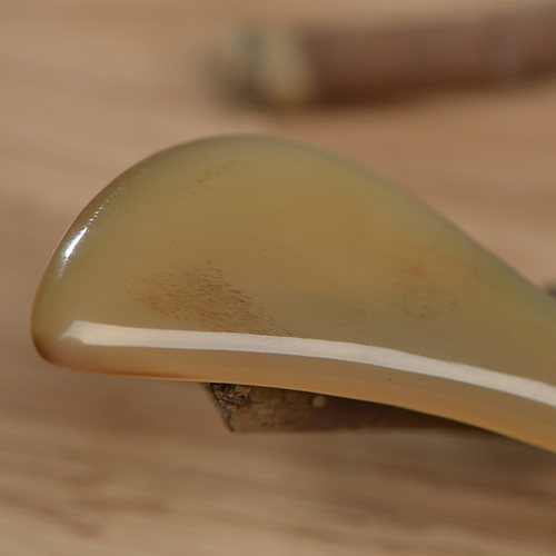 白水牛角拨筋棒按摩板脸部眼部全身通用颈部拨经美容棒