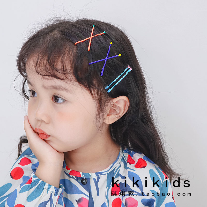 韩国新款创意火柴棍发卡可爱宝宝一字夹儿童刘海侧边夹潮女童发卡