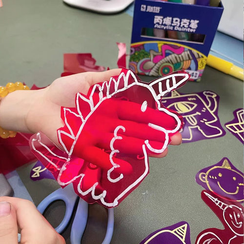 彩色玻璃纸手工幼儿园彩色透明绘画膜透光胶片片材七彩塑料纸A4