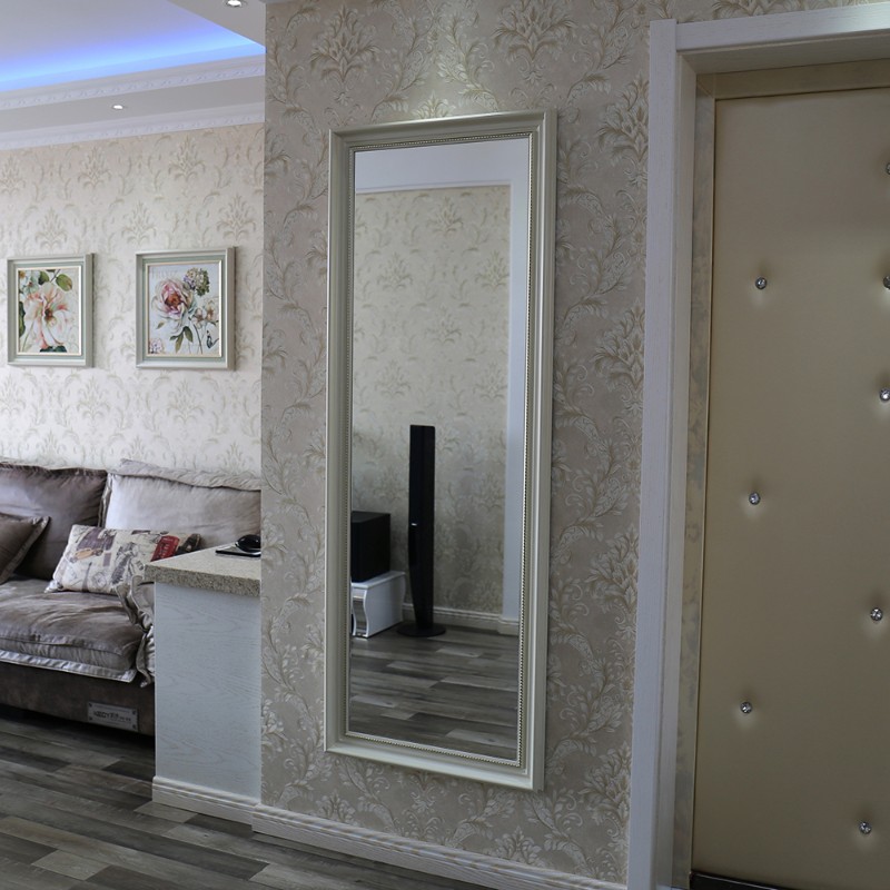 送货入户方形美式欧式挂墙壁挂式服装店全身落地穿衣试衣超白镜子