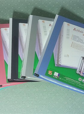 包邮A430孔活页资料册40页试卷收纳夹乐谱夹透明插页绿色文件夹
