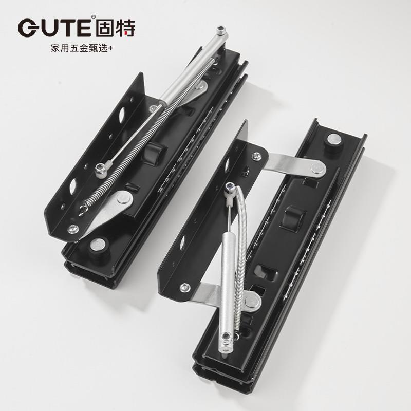 重桌面上延伸轨道橱柜衣柜抽屉导轨滑轨升升降缩型隐伸藏轨道