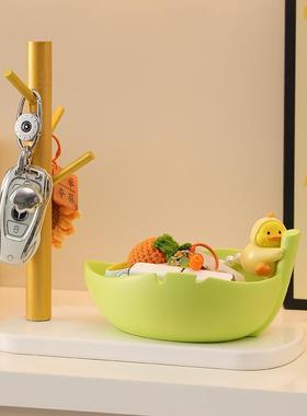 0新款一叶暴富鸭摆件钥匙玄关收纳办公室桌面装饰树脂摆件乔迁礼