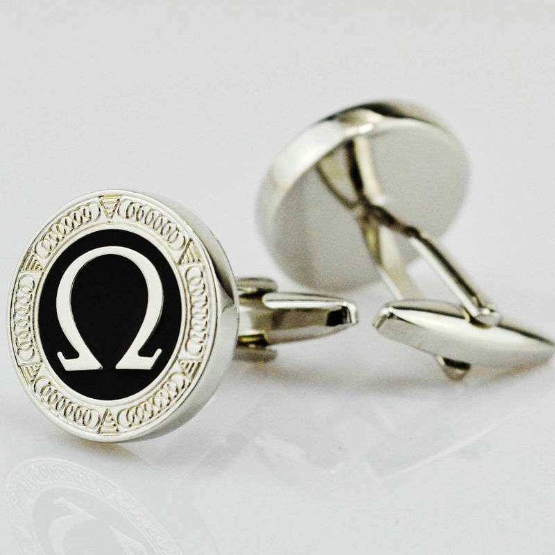 英博希腊字母字符袖扣袖钉男士法式衬衫纽扣珐琅袖口扣cufflinks