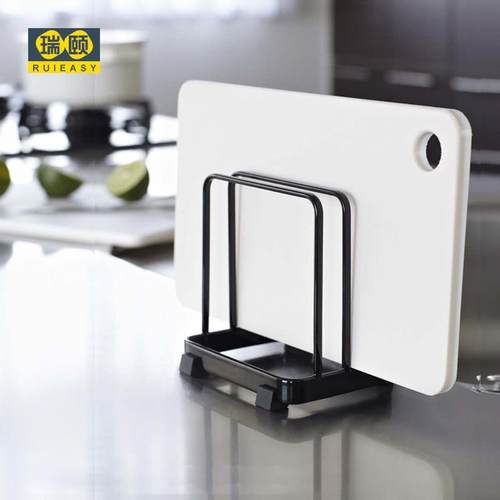 分层砧板架厨房置物架纯色立式菜板架整理收纳多功能厨具储物