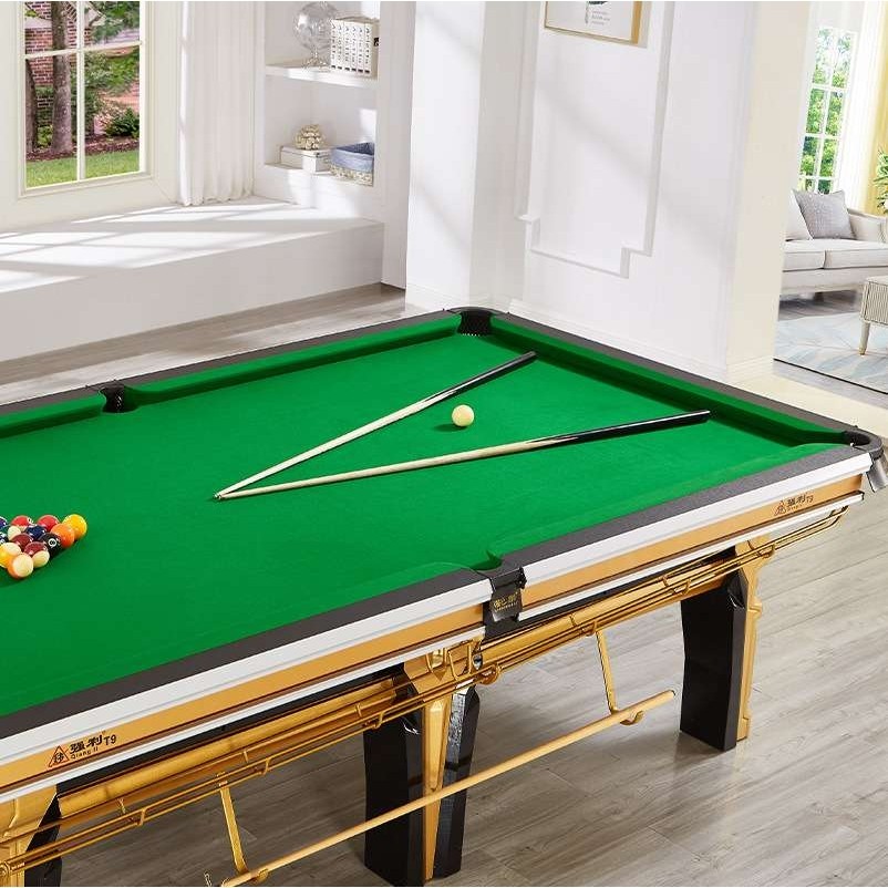 中式黑八台球桌标准台球厅俱乐部商用美式球台内室家用强利台球厂