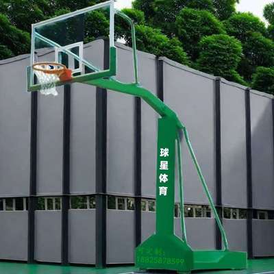 珠海香洲深圳球星篮球架户外地埋式移动龙湖篮球架标准濠江蓝球架