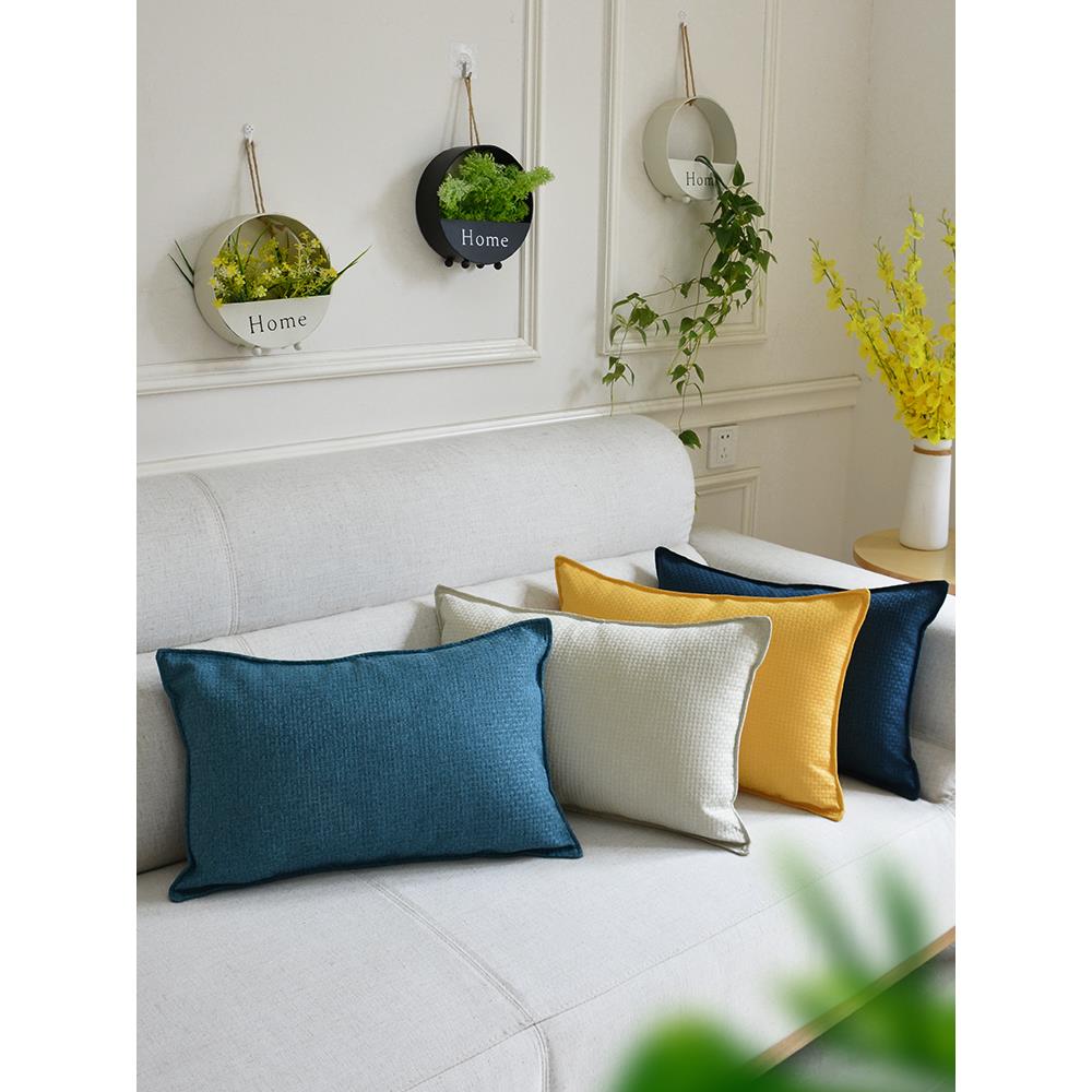 新疆包邮四季亚麻抱枕客厅沙发靠垫大号床头靠枕简约长方形定做腰
