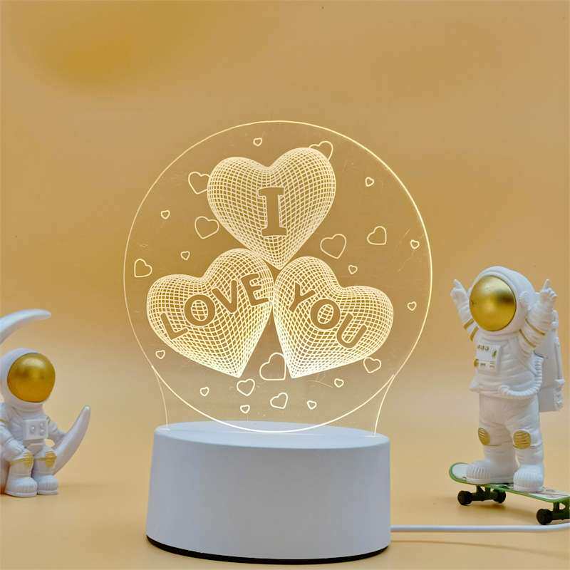 跨境厂家 usb3d小夜灯亚克力台灯儿童创意礼品灯礼物床头摆件