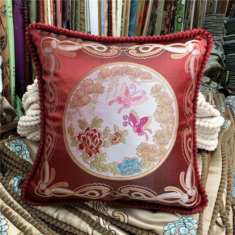 沙发靠背垫套欧式抱枕套客厅含芯高端提花大号汽车靠垫腰靠提花