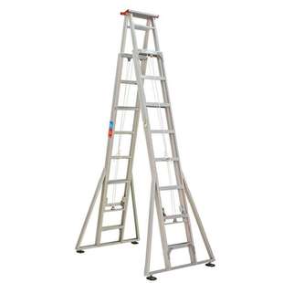 登月梯子 加厚铝合金合页升降梯工程梯4-12m人字梯升降云梯折叠梯