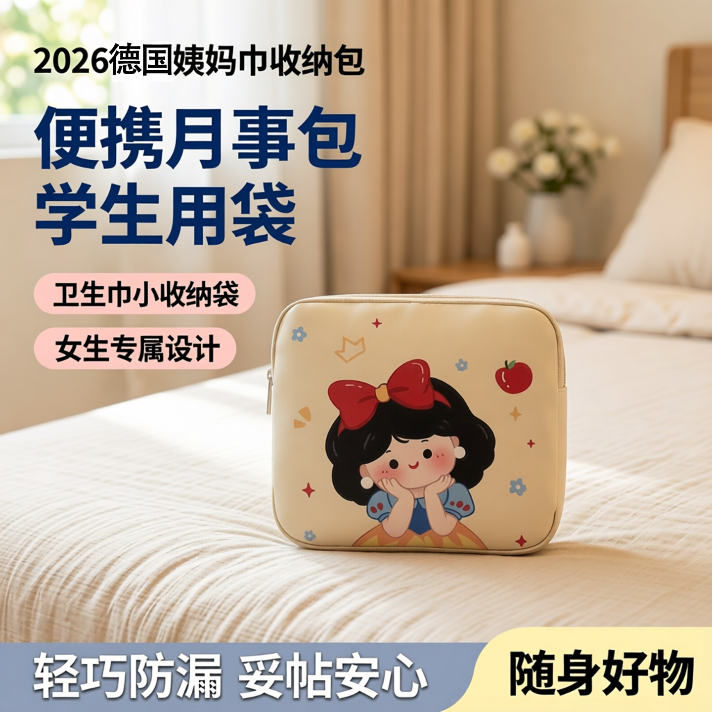2026德国姨妈巾收纳包便携月事包学生用装放卫生巾小收纳袋女生包