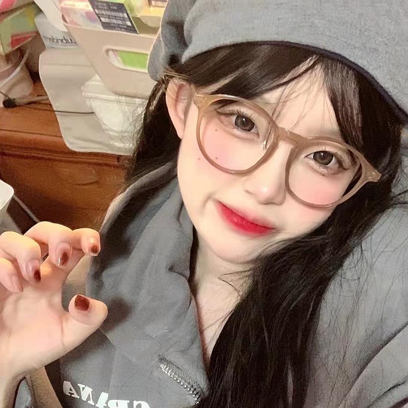 眼镜近视女可配度数素颜神器韩版潮大框圆脸显瘦眼睛框镜架ins风
