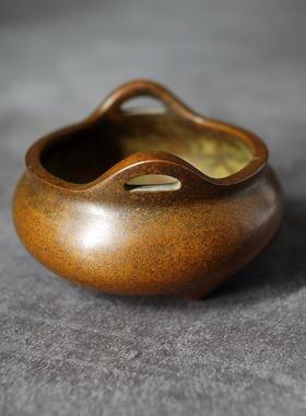 苏乳足桥SZQE-002耳冲耳炉线香塔香熏插香篆炉工香宣德炉供铜香炉