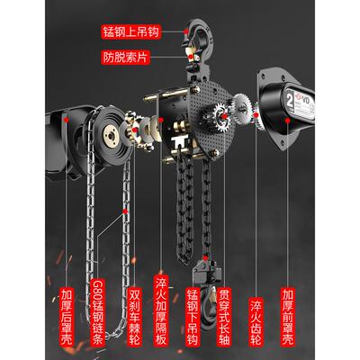吨沪工双轴VD手拉葫承VD手手葫拉葫芦动倒炼12吨3吨起重手动吊芦