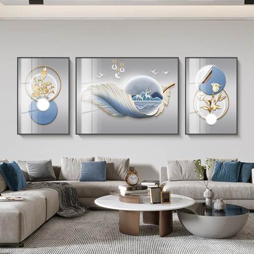 包装客厅装饰现画代安简约沙发背景墙高挂画轻奢级感2025ZXH新款