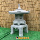 户外石式 灯覆古雪见灯天然日石庭院灯园林景观灯雕灯石笼D0103石