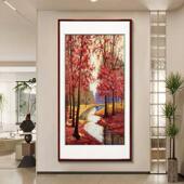 红树林苏绣品挂入户画玄成关装 刺饰画客厅竖版 墙画精品408绣现代
