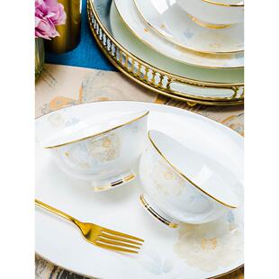 采购具产品202餐套家5用无障具碍豪华餐花开富贵碗筷景德镇碗筷暖