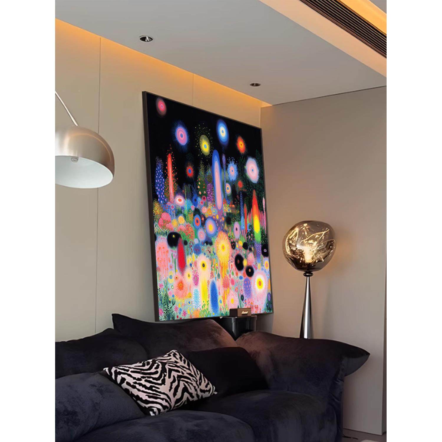 2508孟菲豪斯包斯名客厅彩色装饰画小众艺术玄关画壁画治多巴愈胺